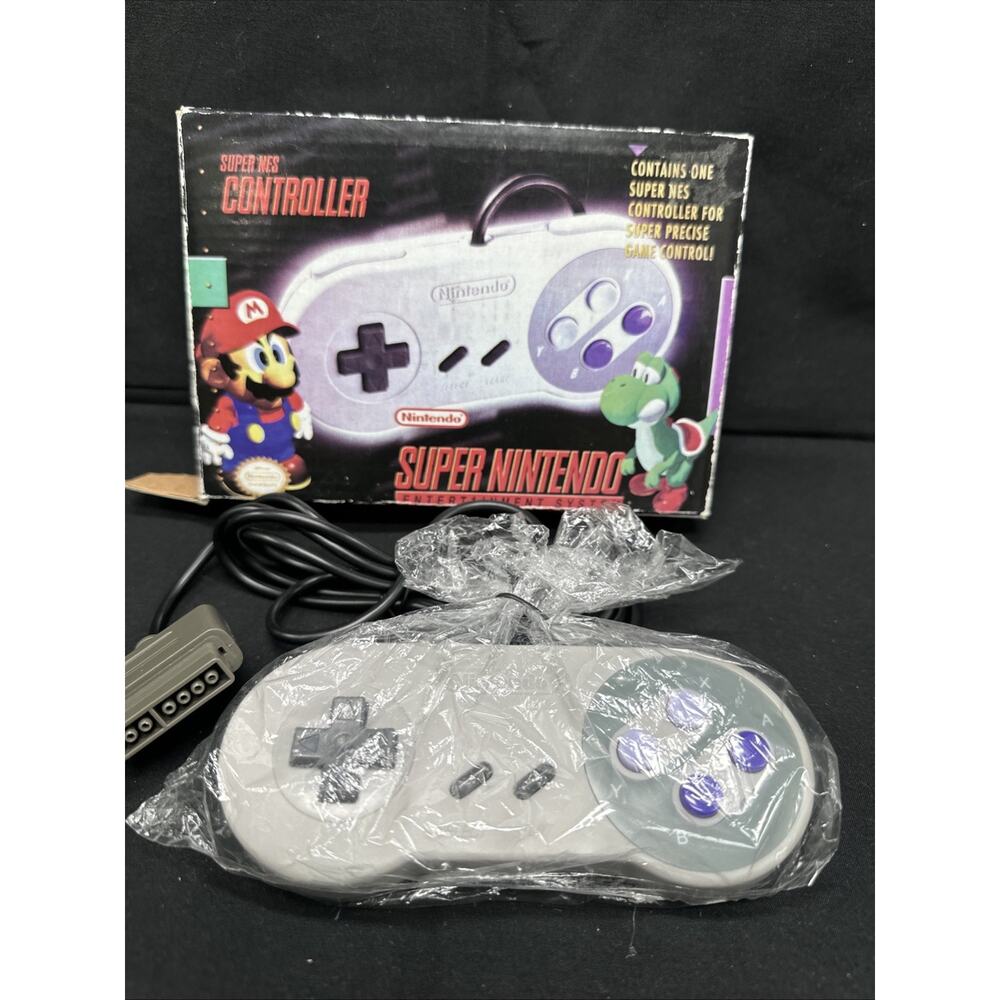 Vintage OEM Super Nintendo SNES Controller Gamepad Mario Yoshi Box No Manual